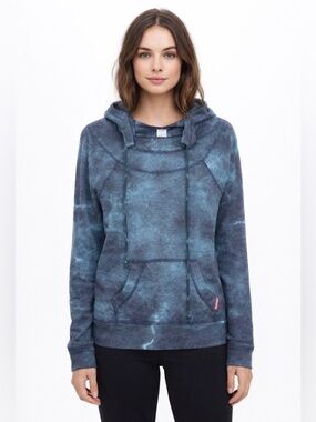 Hard Tail Tie Dye Hoodie Medium Blue Pullover Boho Yoga Athleisure